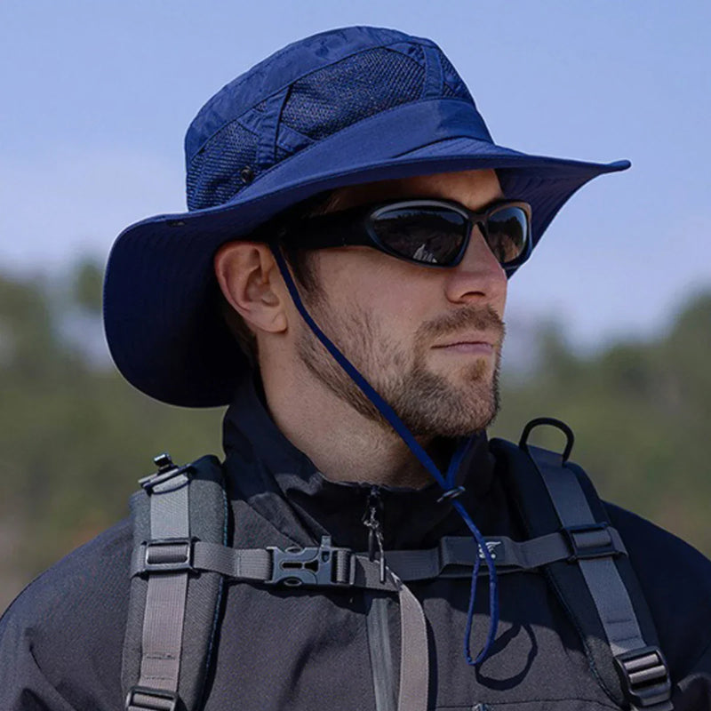 Chapéu de Balde Masculino Respirável com Proteção UV