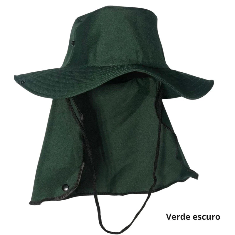 Chapéu Pescador Australiano com Proteção para Nuca e Pescoço