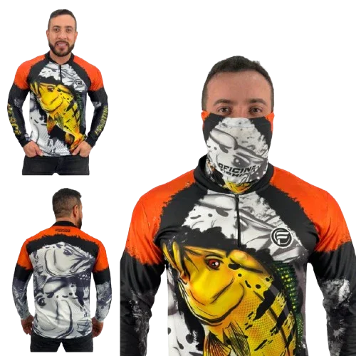 Kit Camisa de Pesca Dryfit + Bandana com Proteção UV50+
