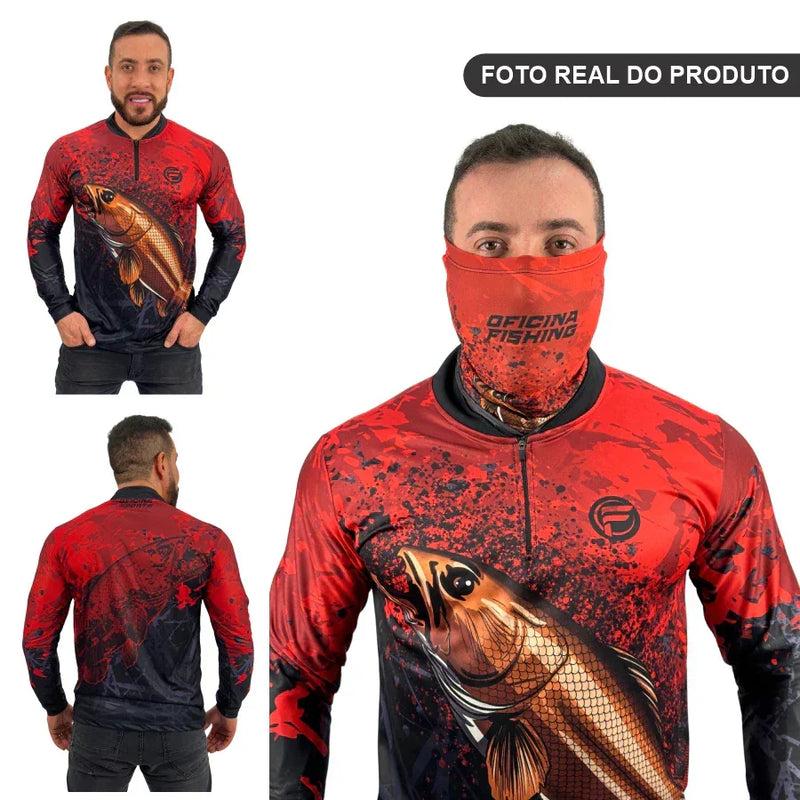Kit Camisa de Pesca Dryfit + Bandana com Proteção UV50+