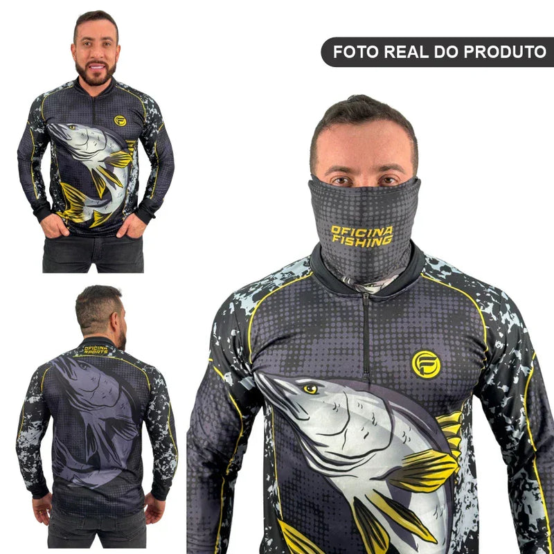 Kit Camisa de Pesca Dryfit + Bandana com Proteção UV50+